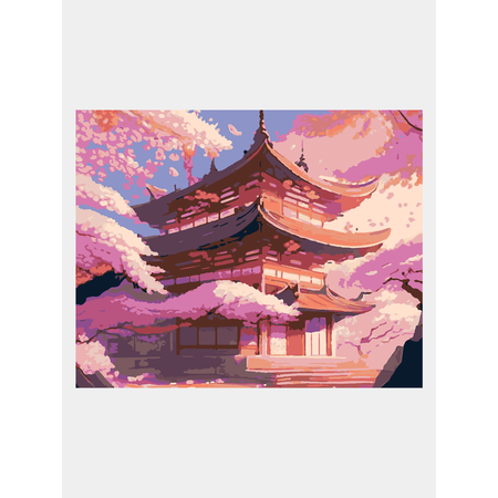 Картина по номерам 50х40 Selfica Японский храм