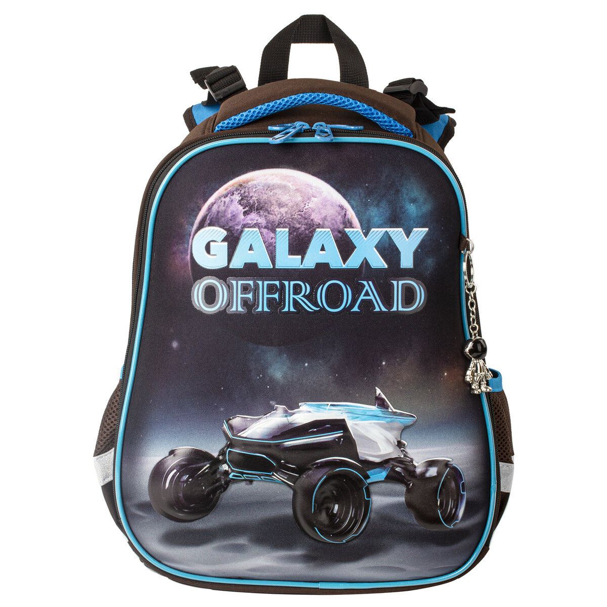 Ранец Brauberg Premium 2 отделения с брелком Galaxy offroad 3D панель - фото 1