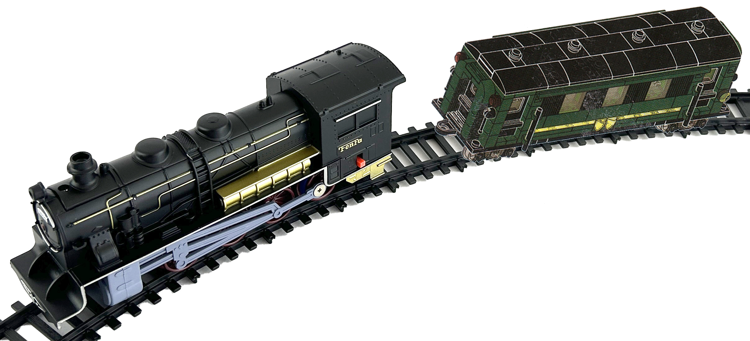 Детская железная дорога CS Toys Railcar 210 деталей на батарейках Fenfa 1608-2 - фото 2