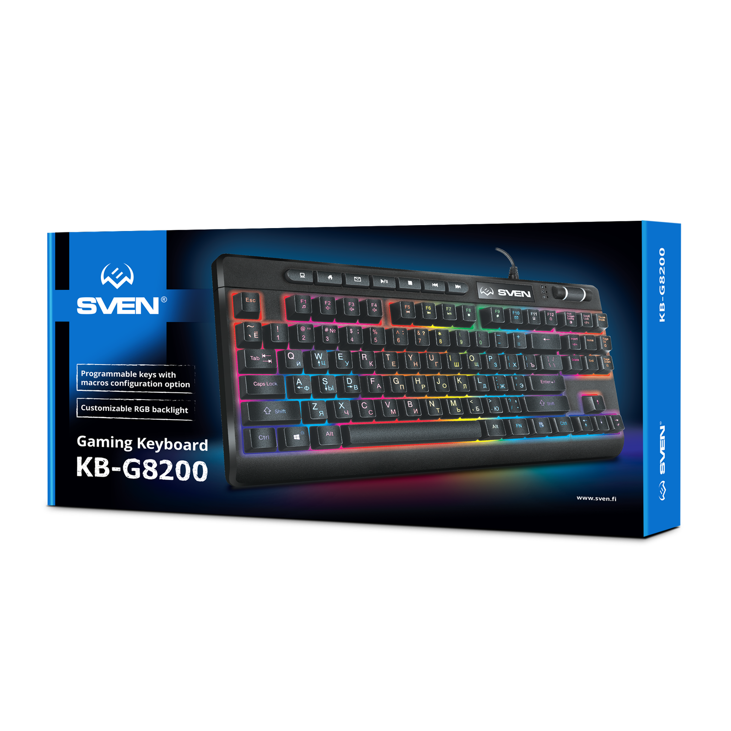 Игровая клавиатура SVEN kb-g8200 с RGB-подсветкой - фото 1