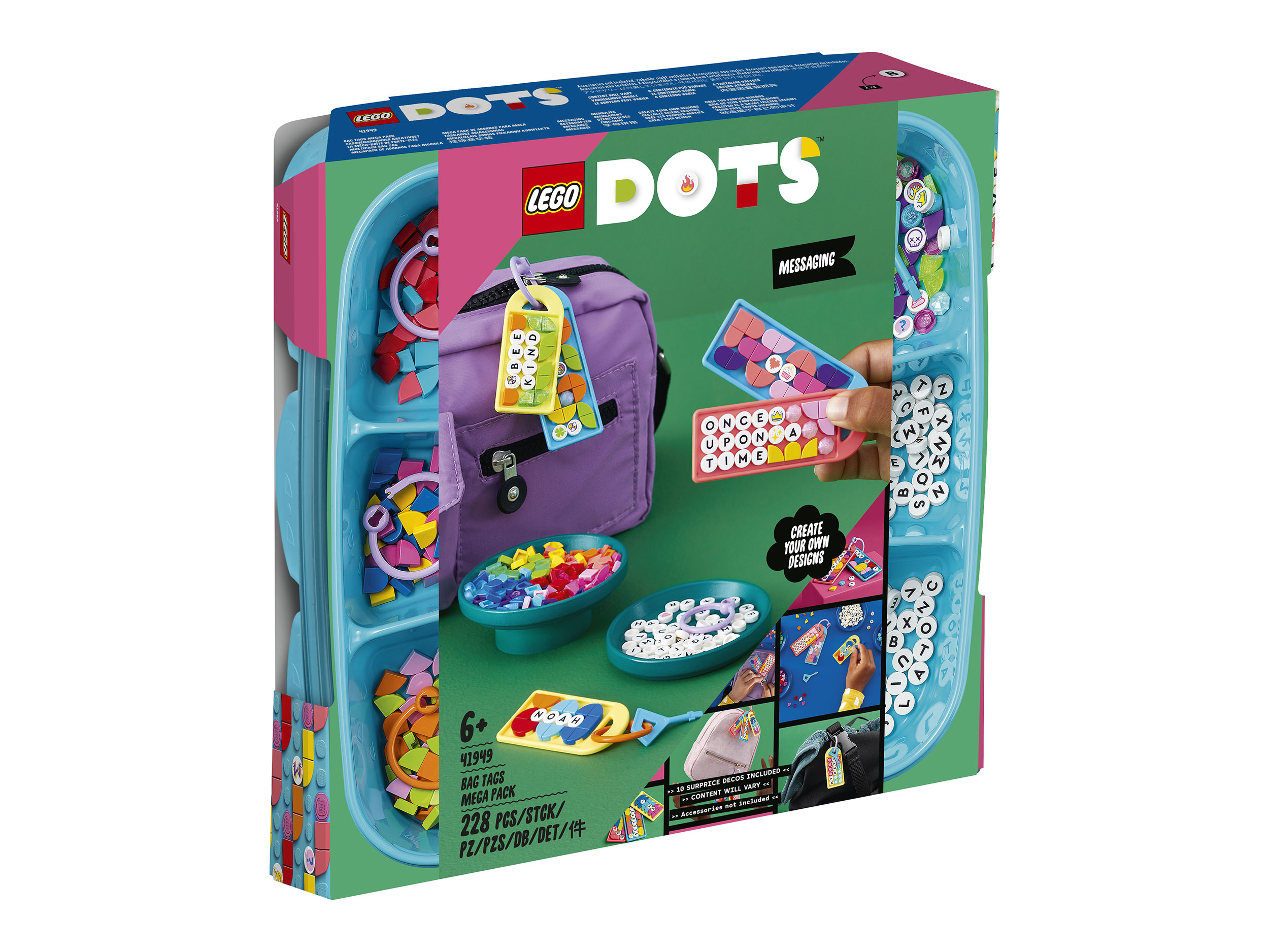 Конструктор LEGO DOTS Большой набор бирок для сумок надписи - фото 1