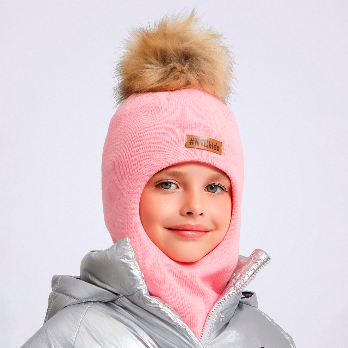 Шапка-шлем NYCkids NYC-H-305-FurBubonHELMwin-Pink - фото 3