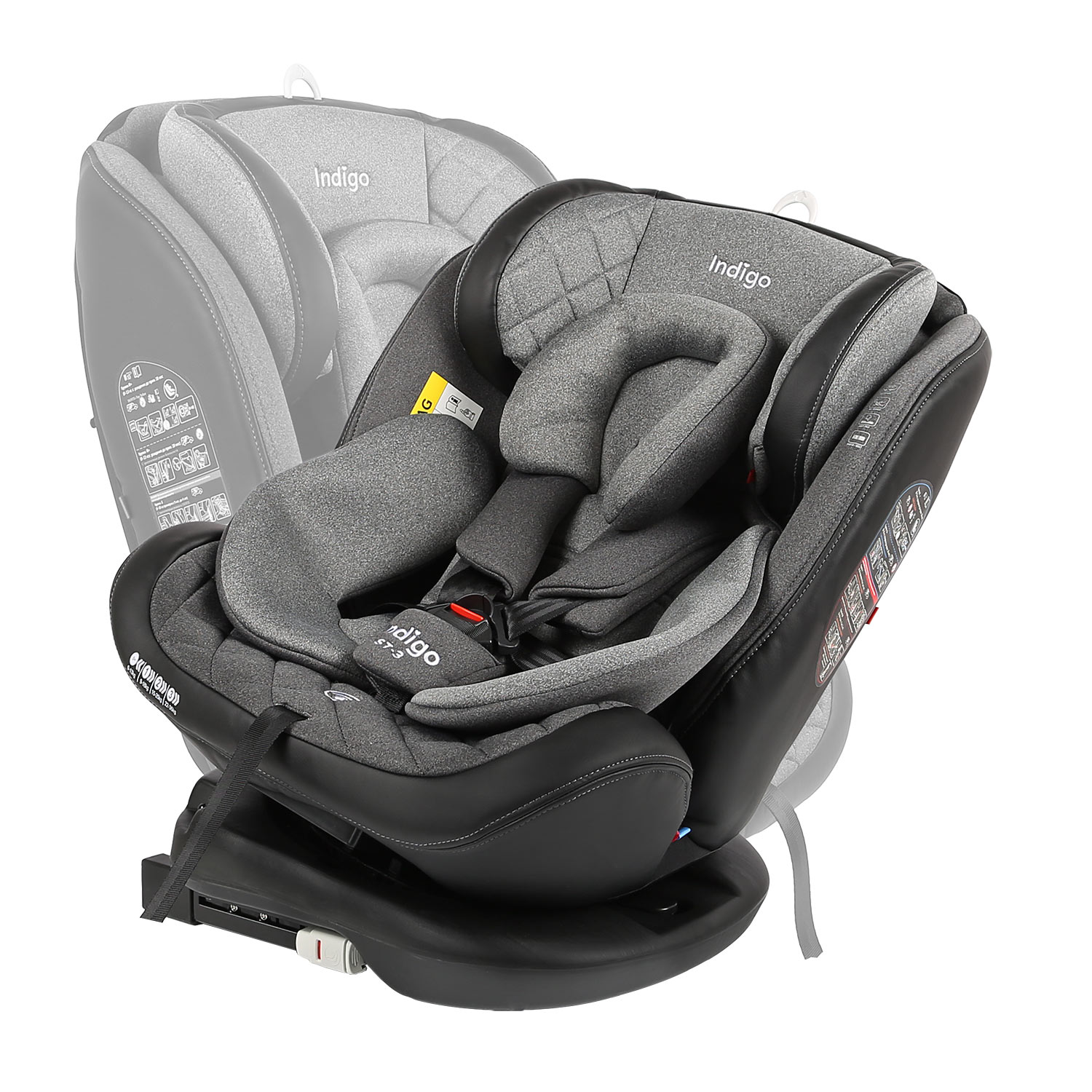 Автокресло Indigo Aero isofix Серый - фото 6