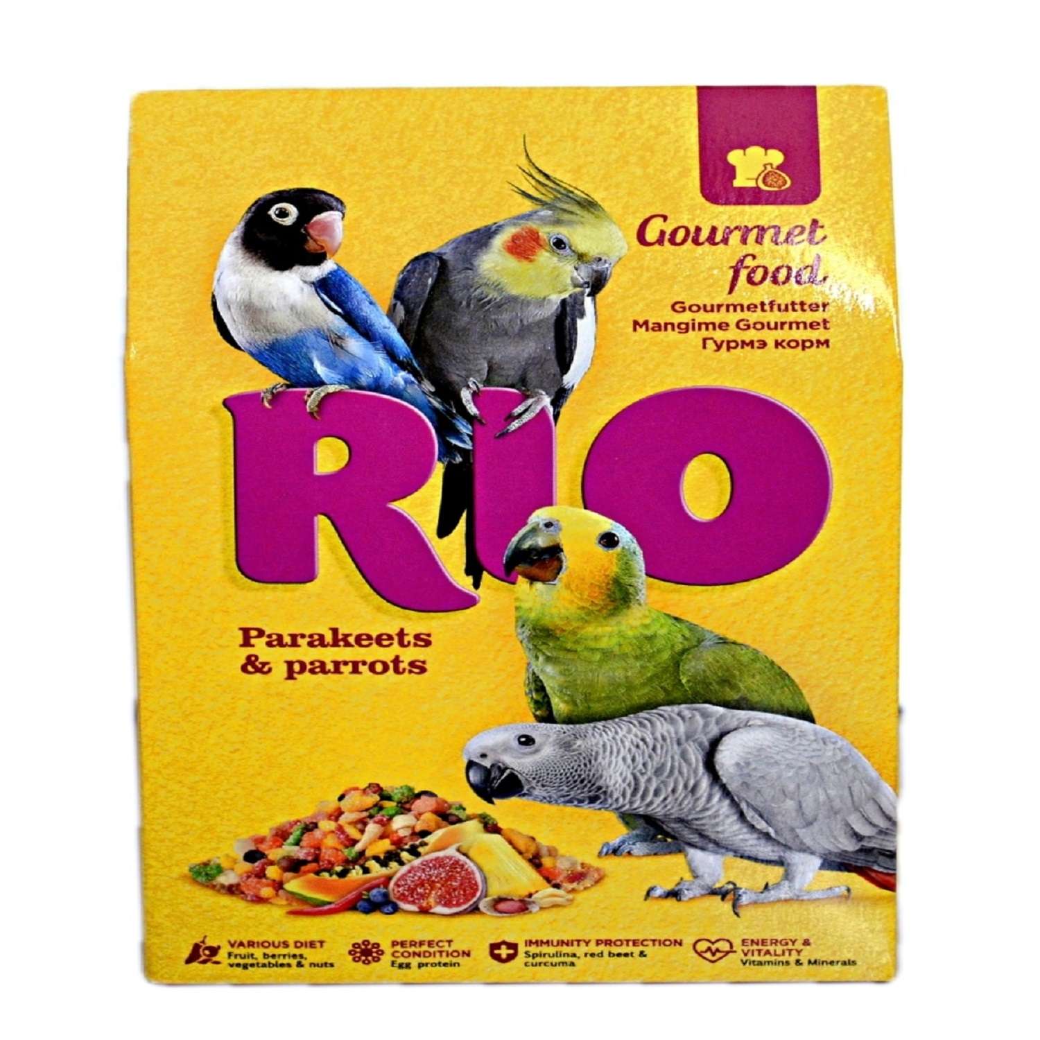 Корм для попугаев RIO средних и крупных гурмэ 250г - фото 1