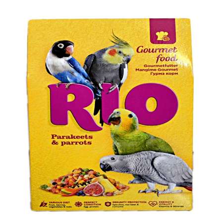 Корм для попугаев RIO средних и крупных гурмэ 250г