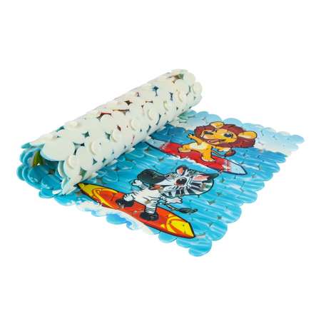 Коврик FOVERO Для ванной SPA 70х36 см детский серфинг
