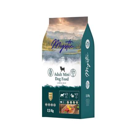 Корм для собак Mystic 2.5кг Adult Mini Dog Food Lamb and Rice с ягненком и рисом сухой