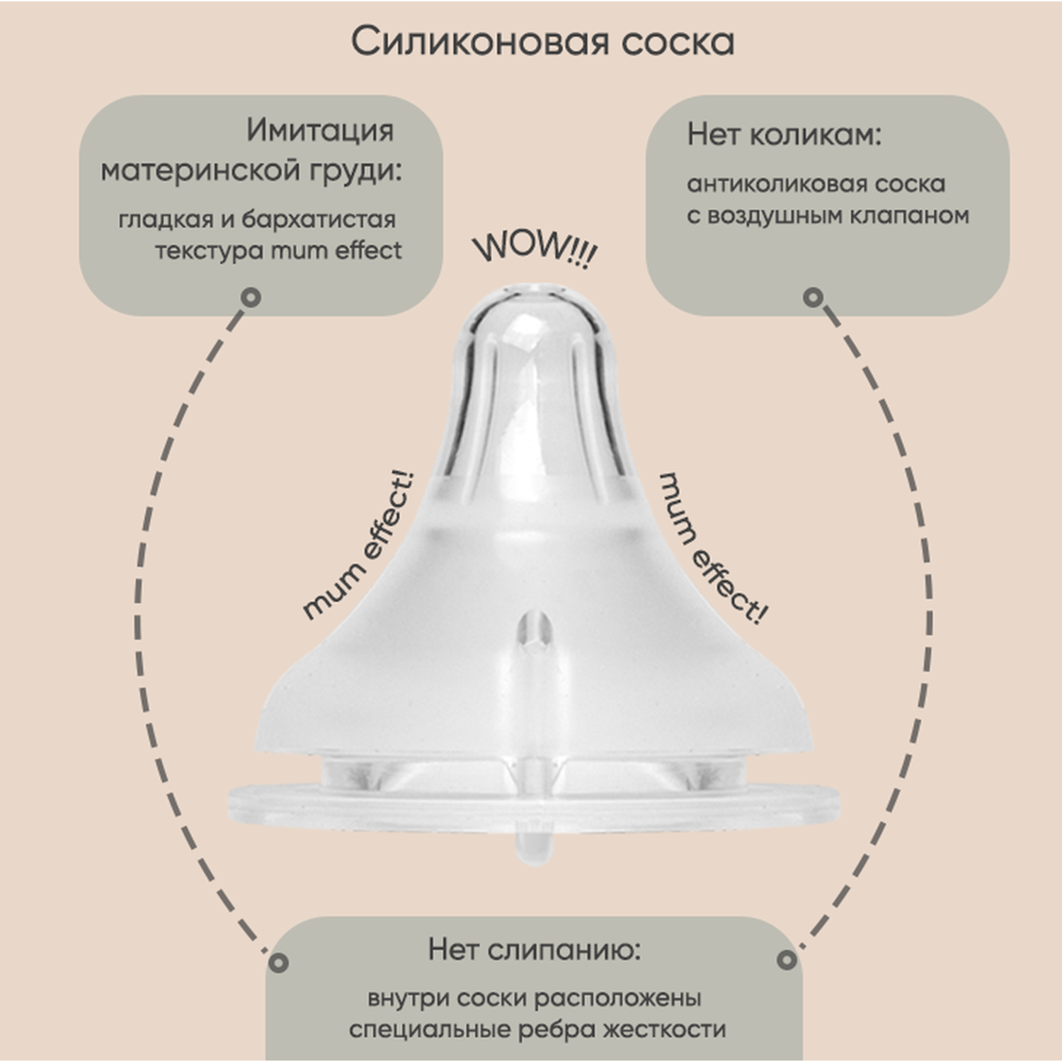 Бутылочка для кормления paomma антиколиковая с соской 3+ 240 мм mum effect  PB204 купить по цене 489 ₽ в интернет-магазине Детский мир