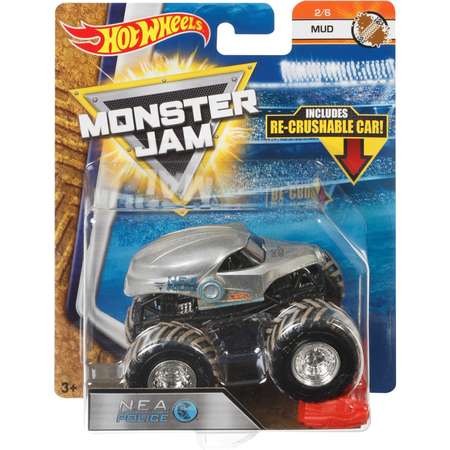 Машина Hot Wheels Monster Jam 1:64 Полицейский (серый) FLX31