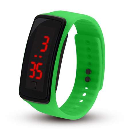 Часы Sima-Land наручные электронные «Блик» ремешок силикон циферблат 5 х 2 см зеленые