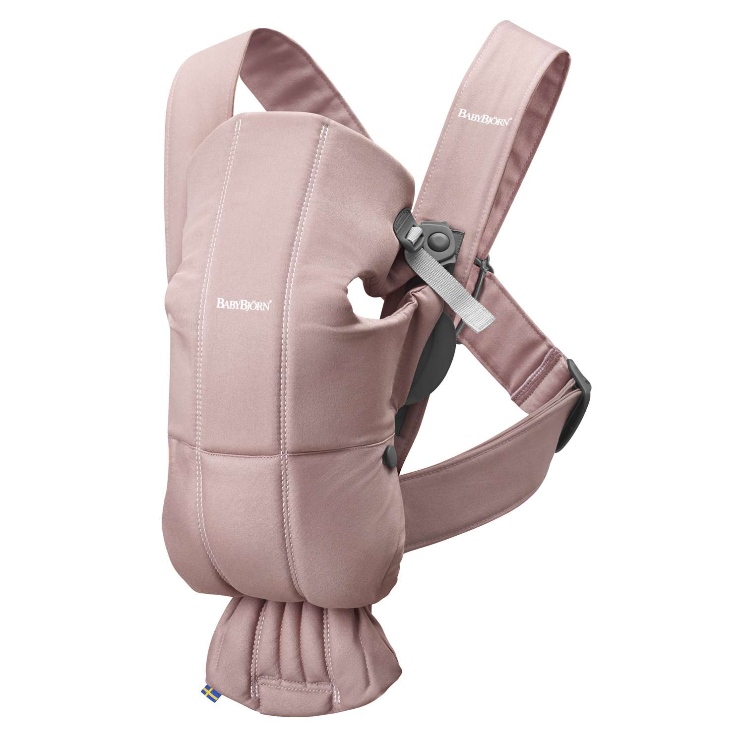 Рюкзак для переноски ребенка BabyBjorn Mini Cotton Пепельно-Розовый - фото 1