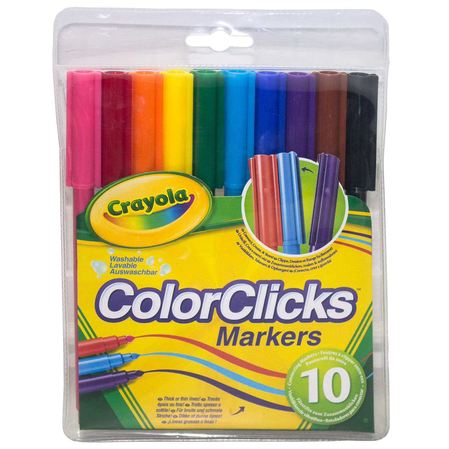 Фломастеры Crayola 10 шт соединяющихся - фото 1