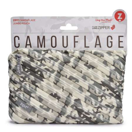 Пенал Zipit Camo Jumbo Pouch цвет серый