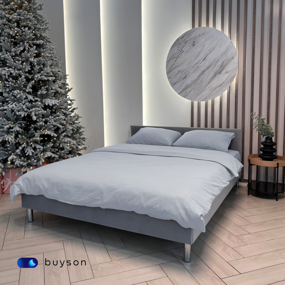 Комплект наволочек buyson BuyDream 50х70 см, хлопковый поплин, цвет деним - фото 9