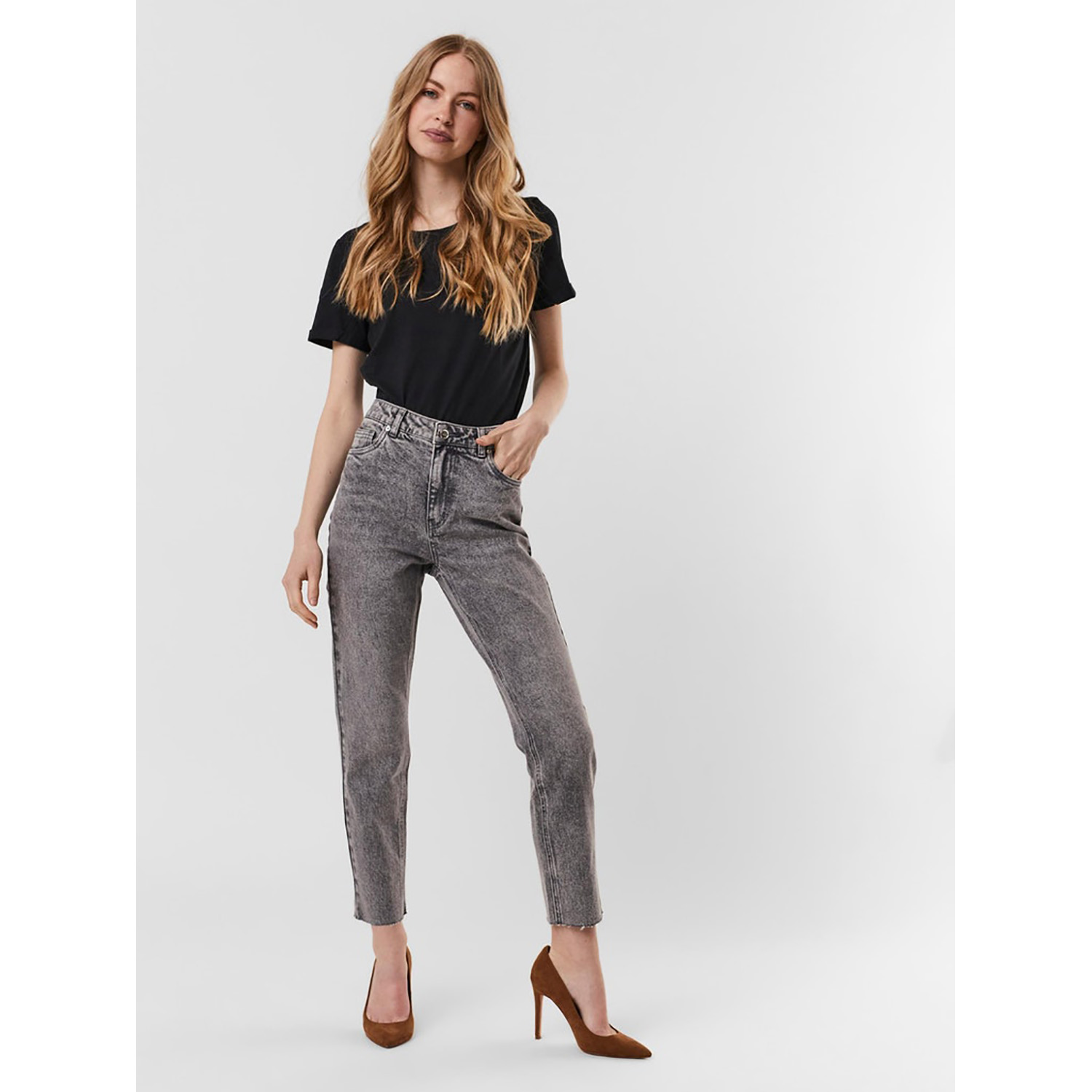 Брюки VERO MODA 10255467/Light Grey Denim/"32 - фото 7