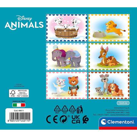Кубики CLEMENTONI Животные Disney 6 штук