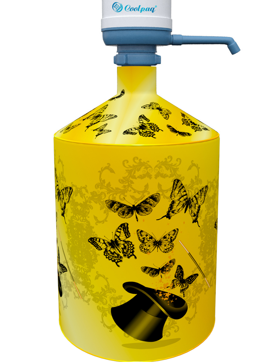 Чехол на бутыль 19л Coolpaq Butterfly Gold - фото 1