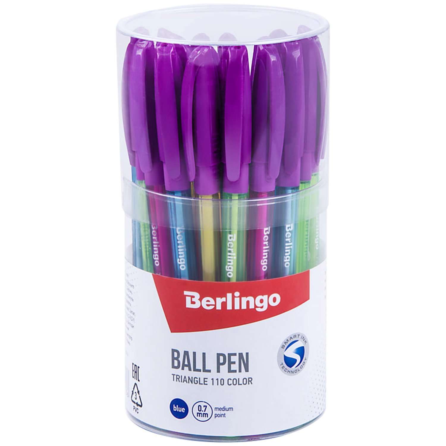 Ручка шариковая BERLINGO Triangle 110 Color 0.7мм Синяя в ассортименте CBp_07115 - фото 2