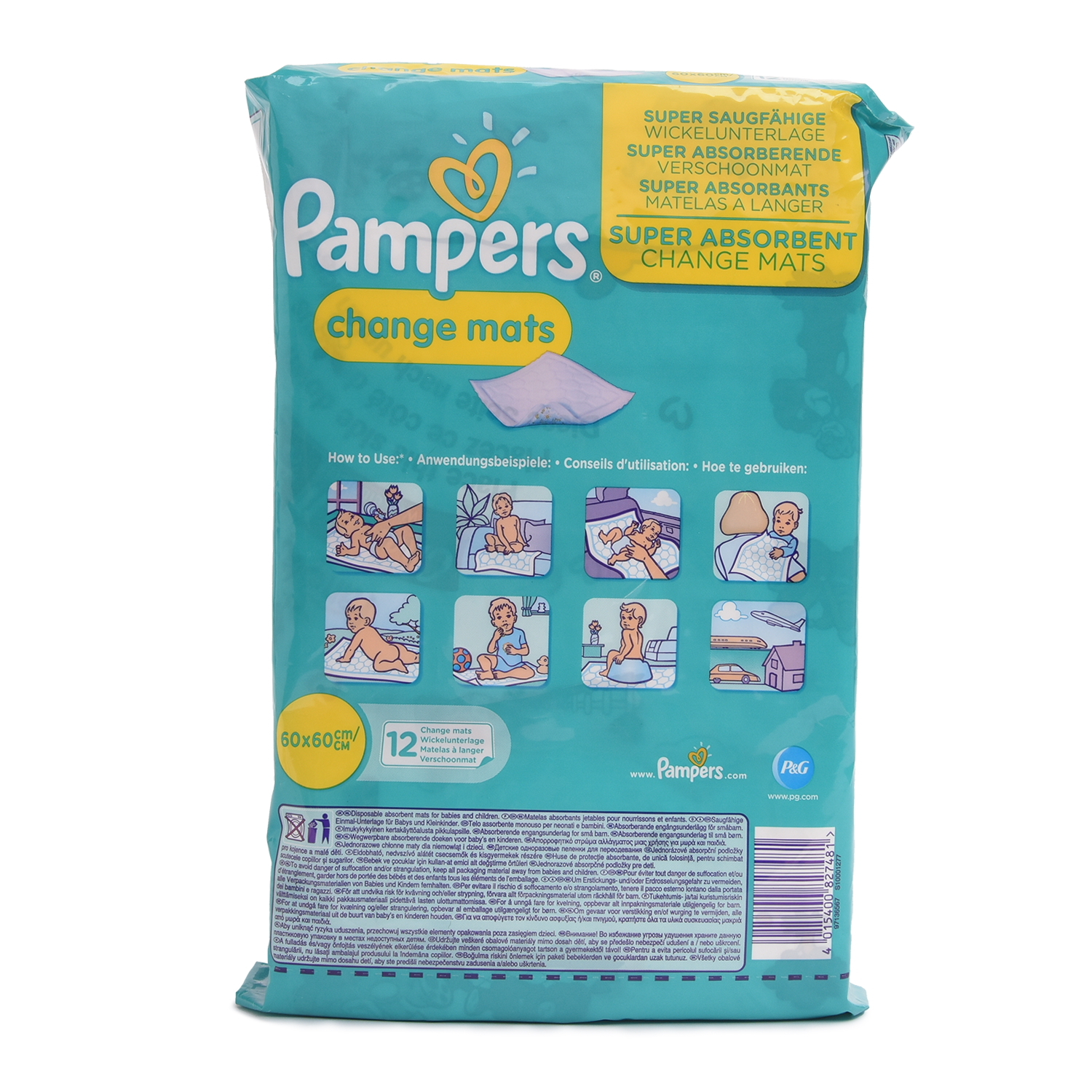 Пеленки Pampers ChangeMats для переодевания 60*60см 12шт - фото 3