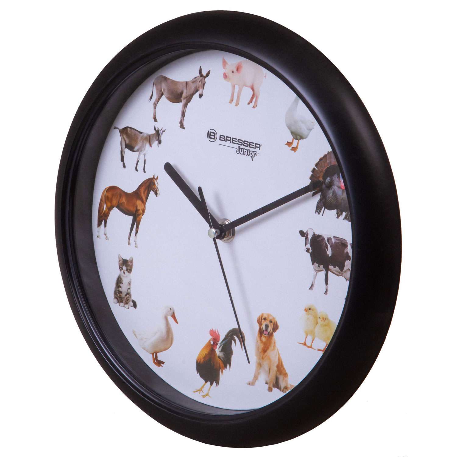 Часы настенные Bresser Junior 25 см с животными - фото 3