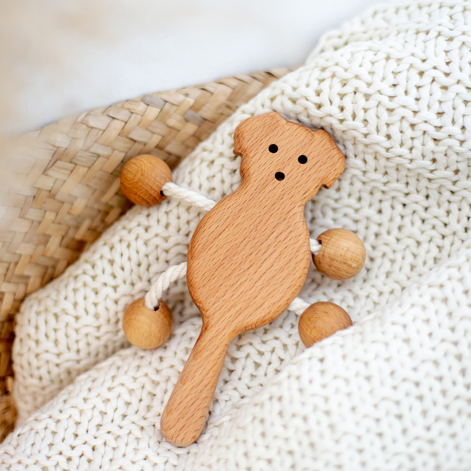 Деревянная Погремушка Mag Wood Собачка для новорожденных - фото 2