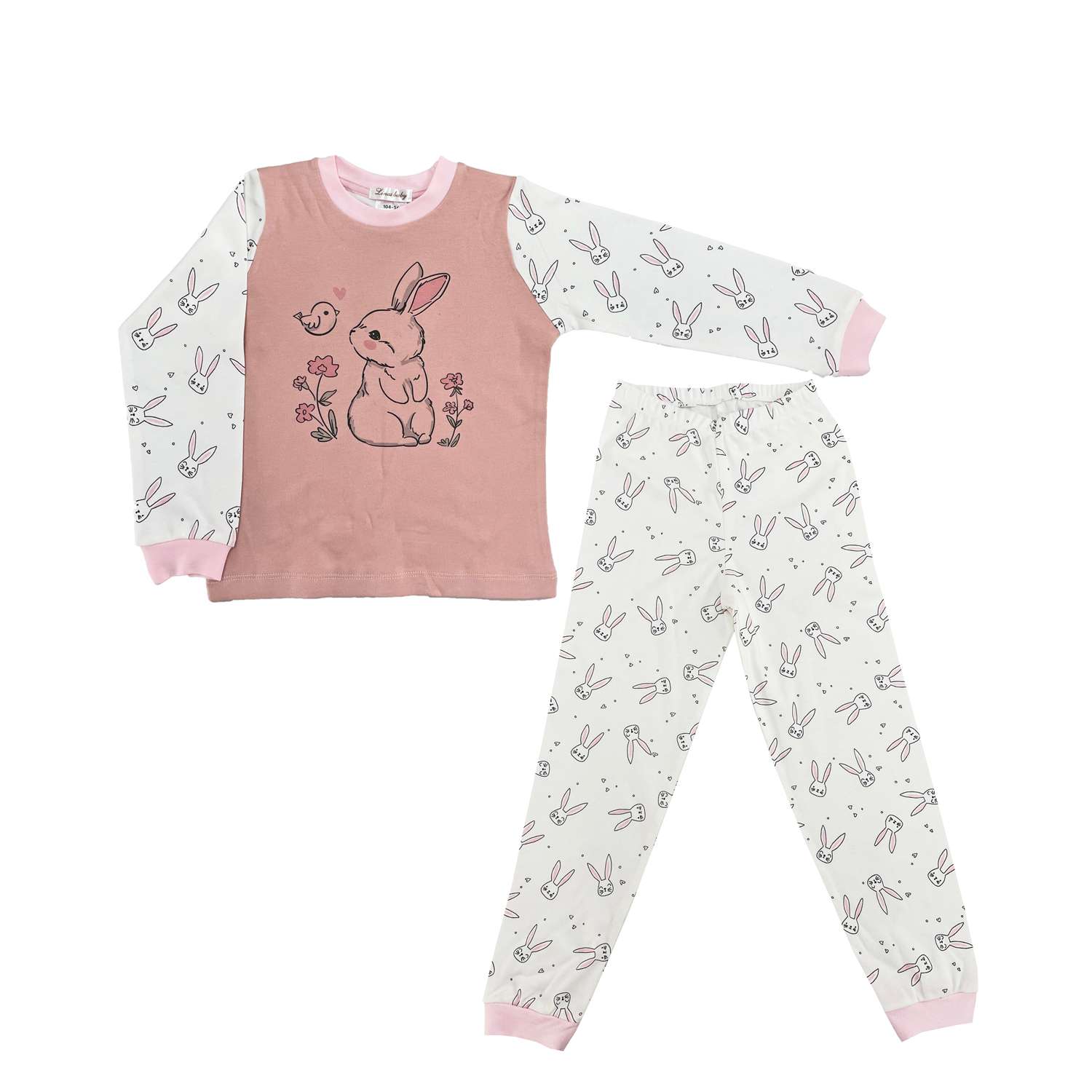 Пижама Linas baby 1295-11-Белый-розовый - фото 4