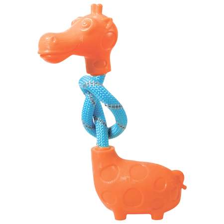 Игрушка для собак Triol Жираф с веревкой из термопластичной резины 235-82мм