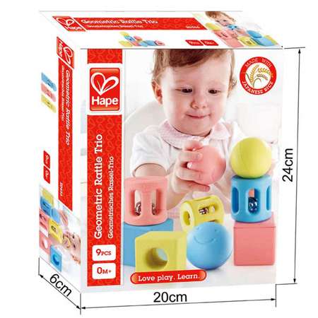 Игрушка для малышей HAPE погремушка Улыбка 9 предметов E0456_HP