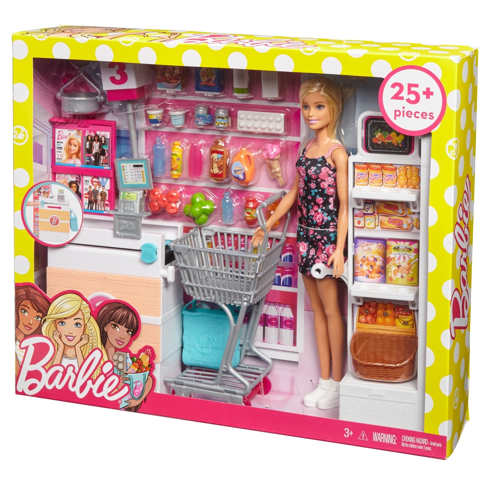 Набор игровой Barbie Супермаркет FRP01 купить по цене 2199 ₽ в  интернет-магазине Детский мир