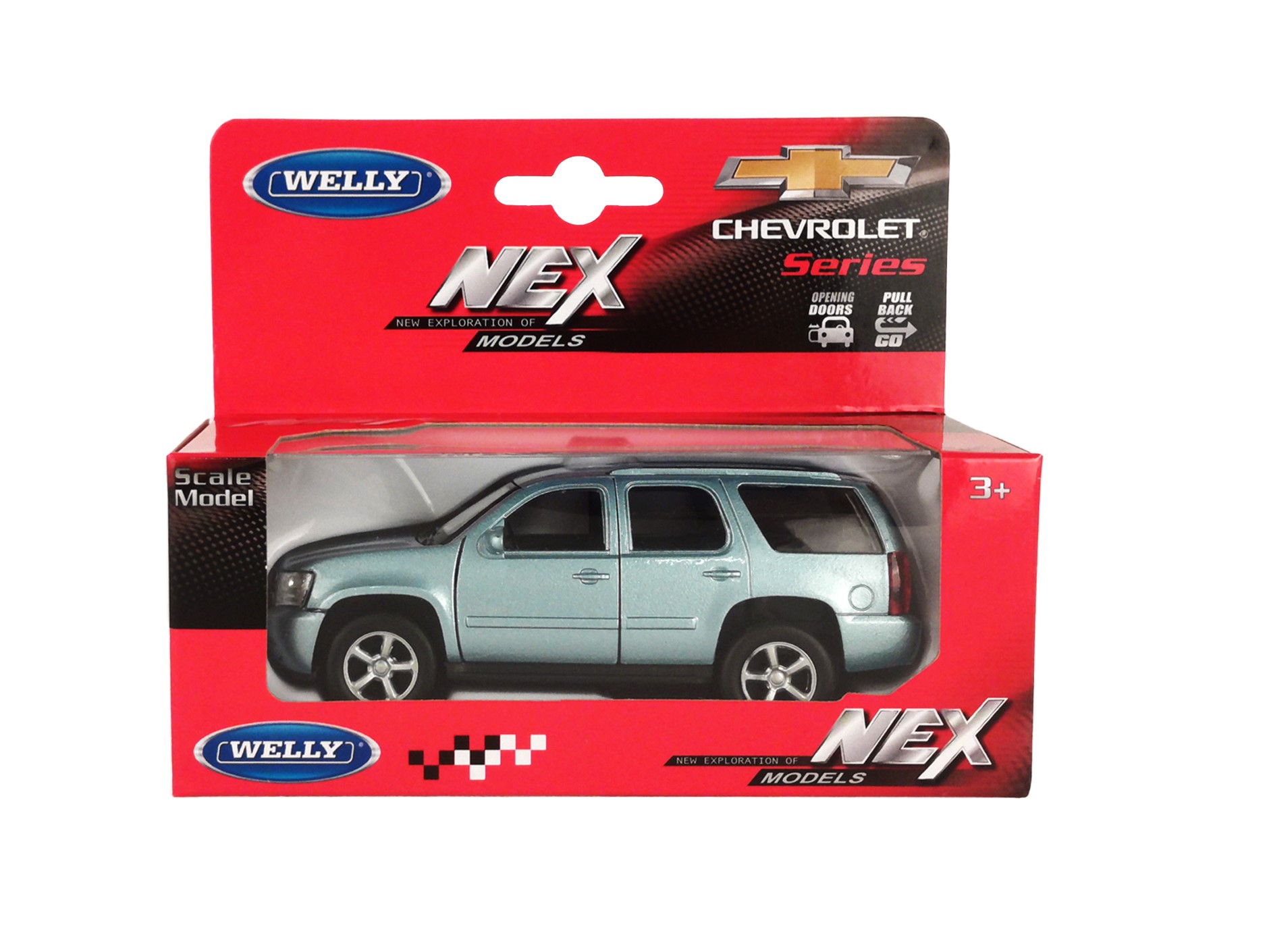 Машинка Welly 1:38 Chevrolet Tahoe цвет в ассортименте купить по цене 999 ₽  в интернет-магазине Детский мир