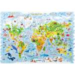 Пазл деревянный Unidragon Детская карта мира 100 элементов 9003
