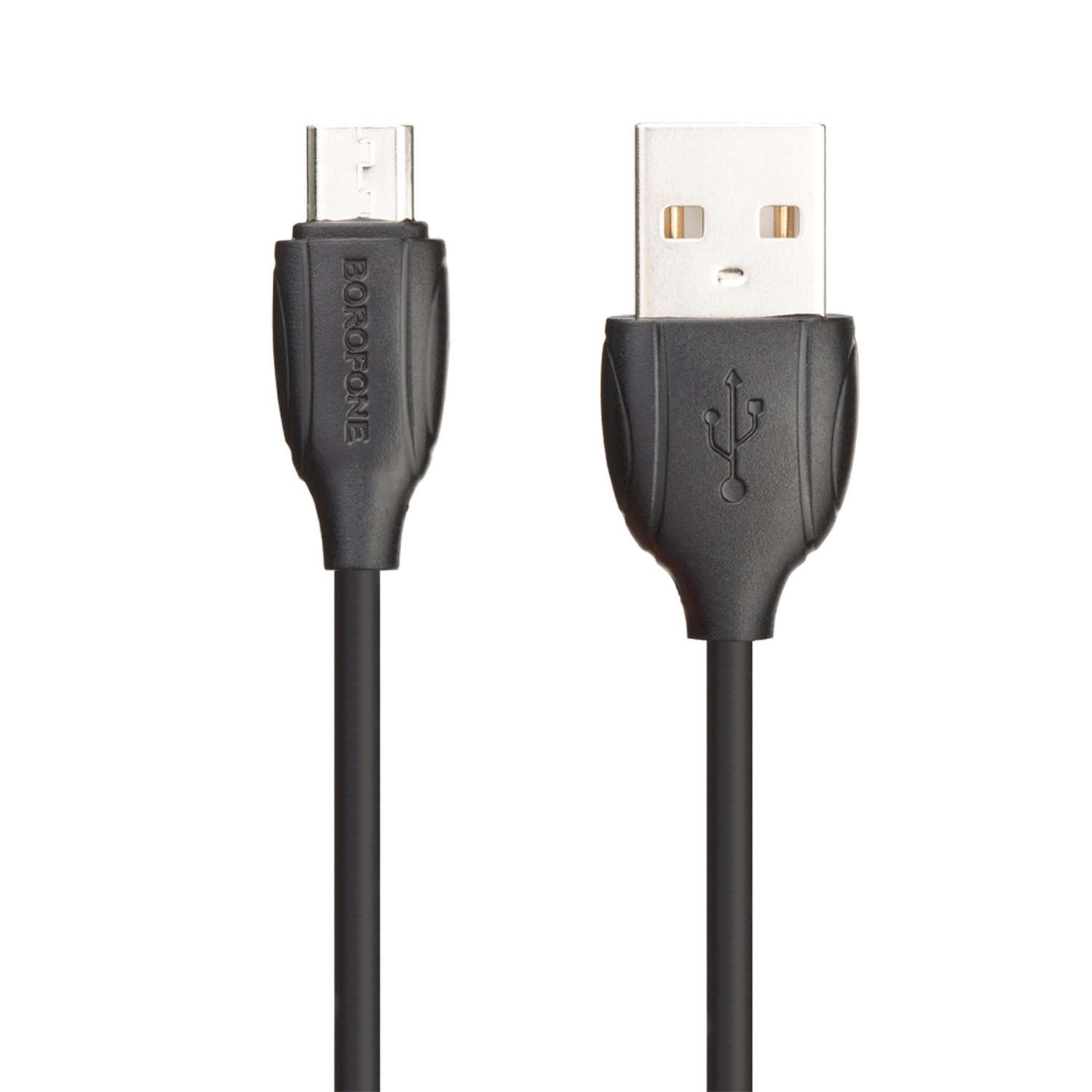 USB кабель Borofone BX19 Benefit MicroUSB 2.4A 1м PVC Черный - фото 1