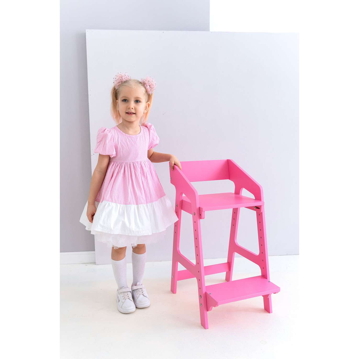 Растущий стул Коняша Для детей розовый - фото 2