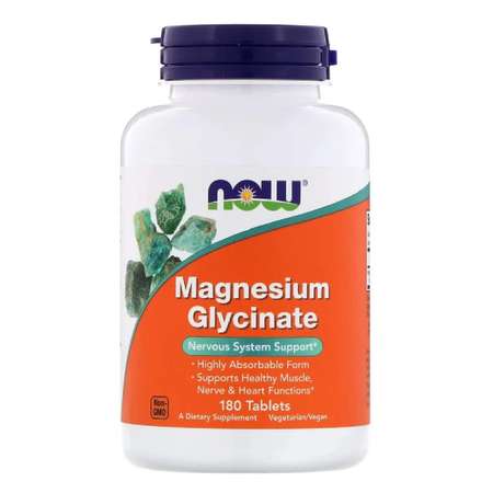 Магний глицинат 200 мг Now Magnesium Glycinate 180 капсул