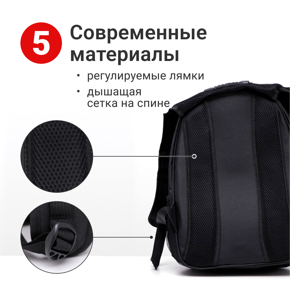 Переноска-рюкзак ZDK Космонавт ZooWell красный с белым - фото 7