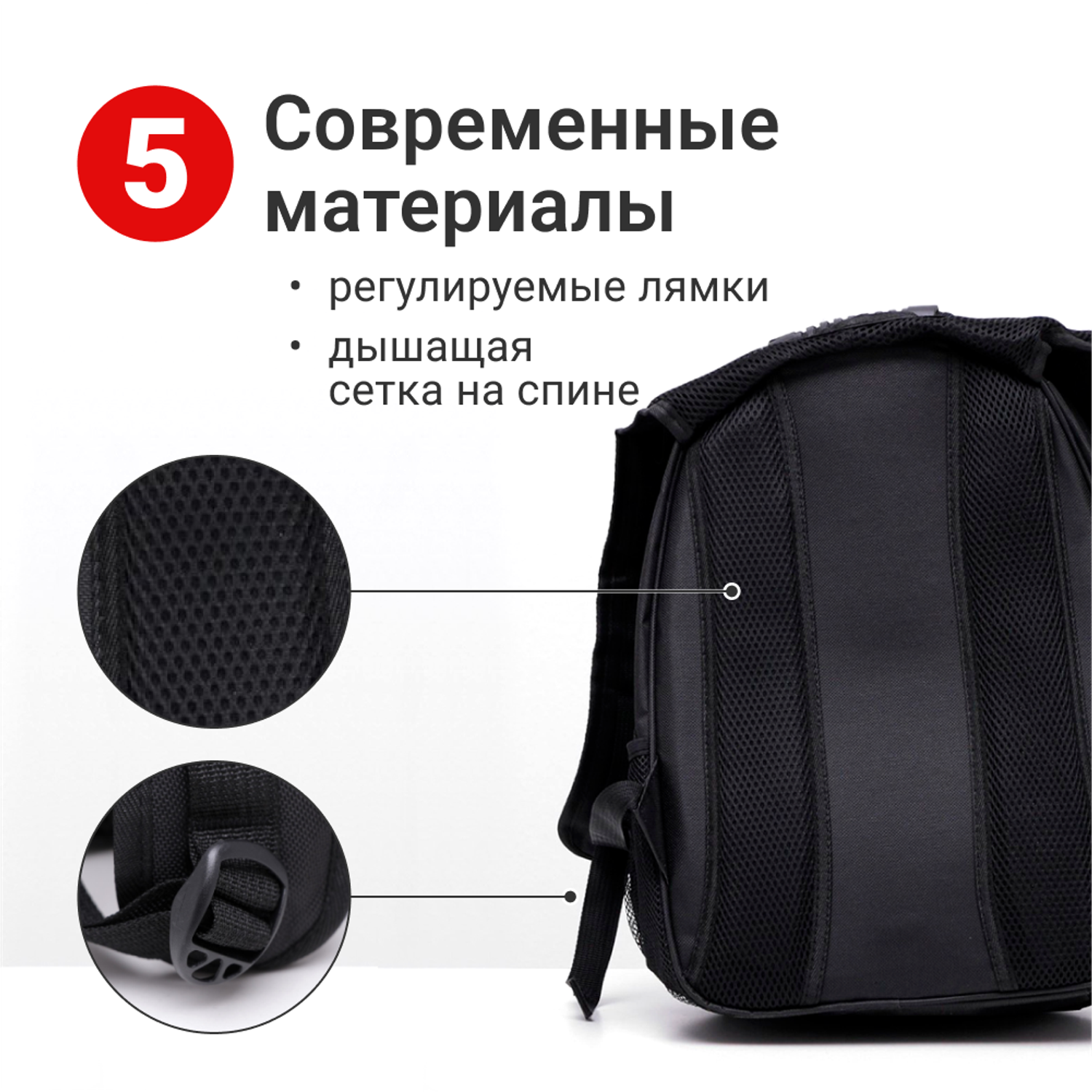 Переноска-рюкзак ZDK Космонавт ZooWell красный с белым - фото 7