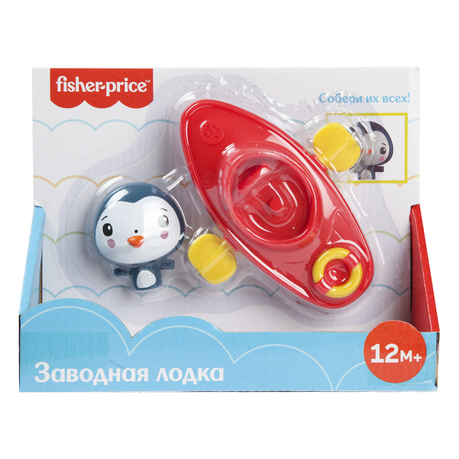 Игрушка для ванной Fisher Price Лодка с пингвином GMBT003C - фото 3