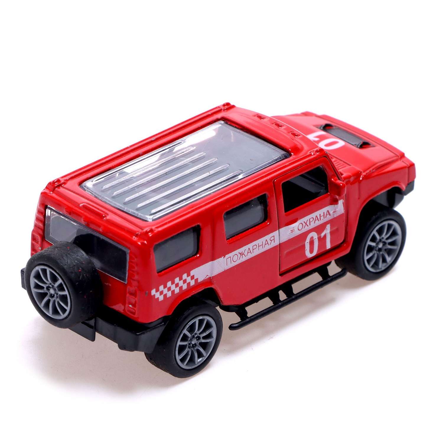 Машина Автоград металлическая «Пожарная служба» 1:48 инерция открываются двери цвет красный 6870351 - фото 4