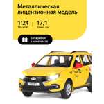 Машинка металлическая Яндекс GO игрушка детская 1:24 Lada Granta Cros желтый инерционная