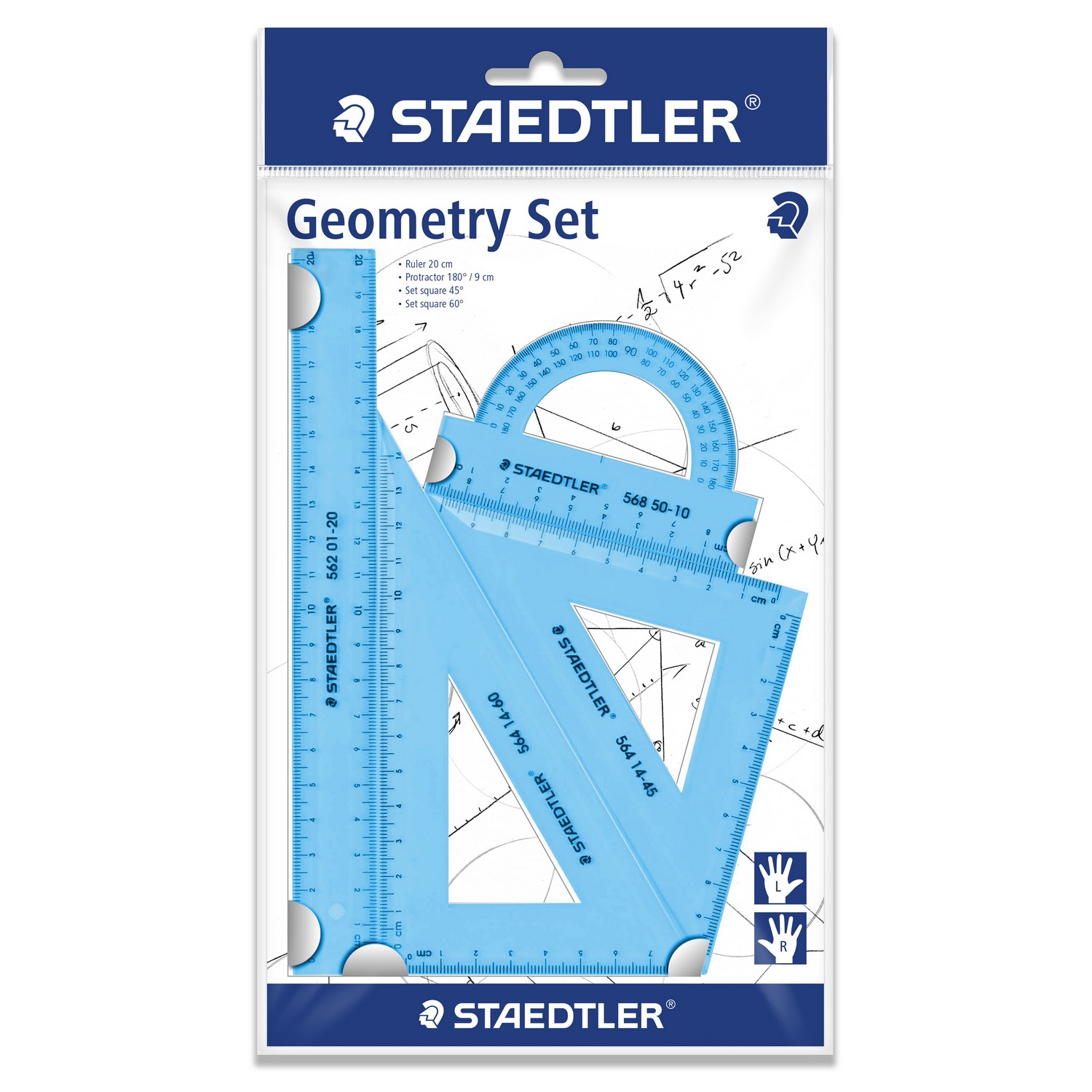 Геометрический набор Staedtler 4 предмета в ассортименте - фото 1