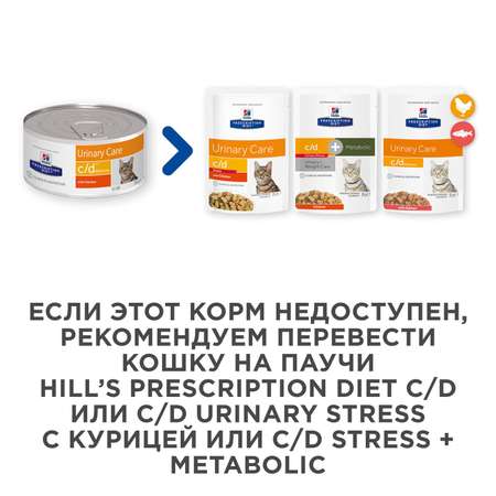 Корм для кошек HILLS 156г Prescription Diet c/d Multicare Urinary Care для МКБ с курицей консервированный