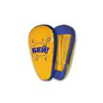 Детский набор для бокса Belon familia лапа боксерская 27х18 х 4см цвет желтый синий с принтом БЕЙ