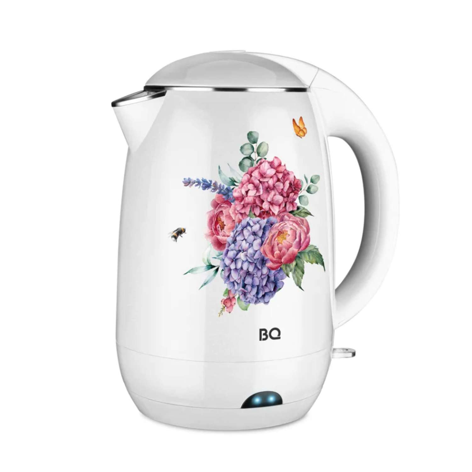 Чайник электрический BQ KT1702P WHITE FLOWERS - фото 1