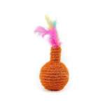 Игрушка для кошек Uniglodis Оранжевый шар с перьями