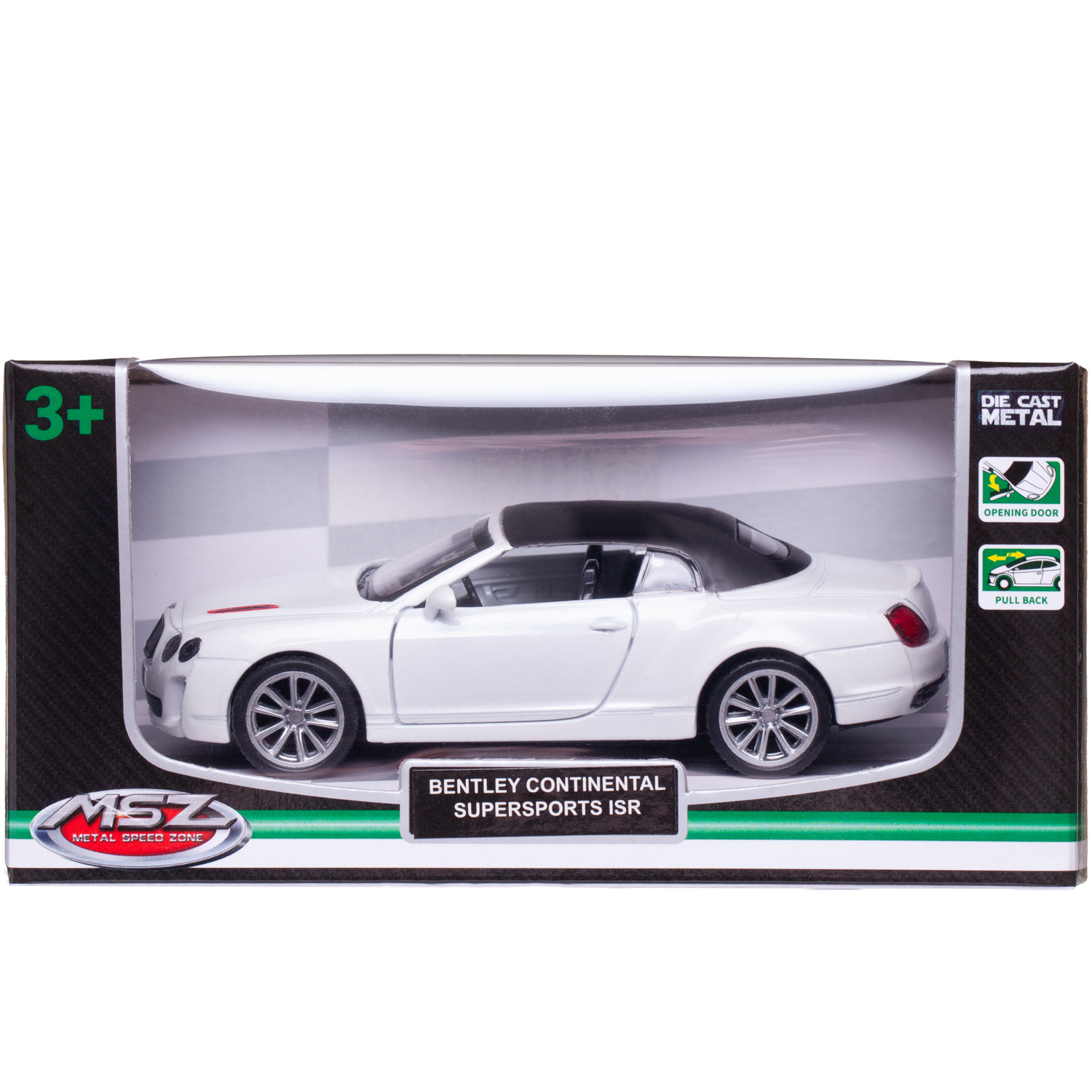 Автомобиль Abtoys Bentley MSZ 1:43 инерционный белый WE-15948W - фото 2