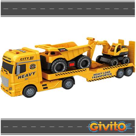 Игровой набор Givito Транспортер городской инженерной техники G235-477