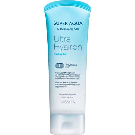 Гель-скатка MISSHA Super Aqua Ultra Hyalron пилинг с кислотами 100 мл