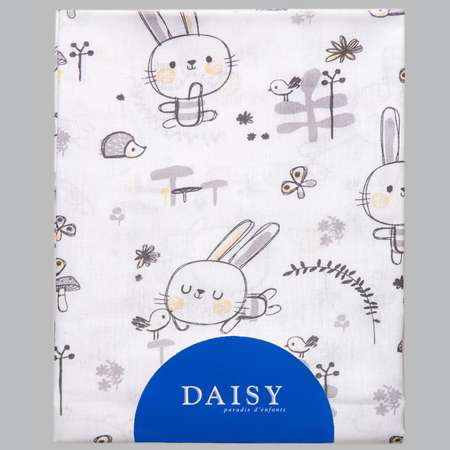 Пеленка Daisy Хлопок 1 шт. 75х120 см Зайчик с щечками желт.