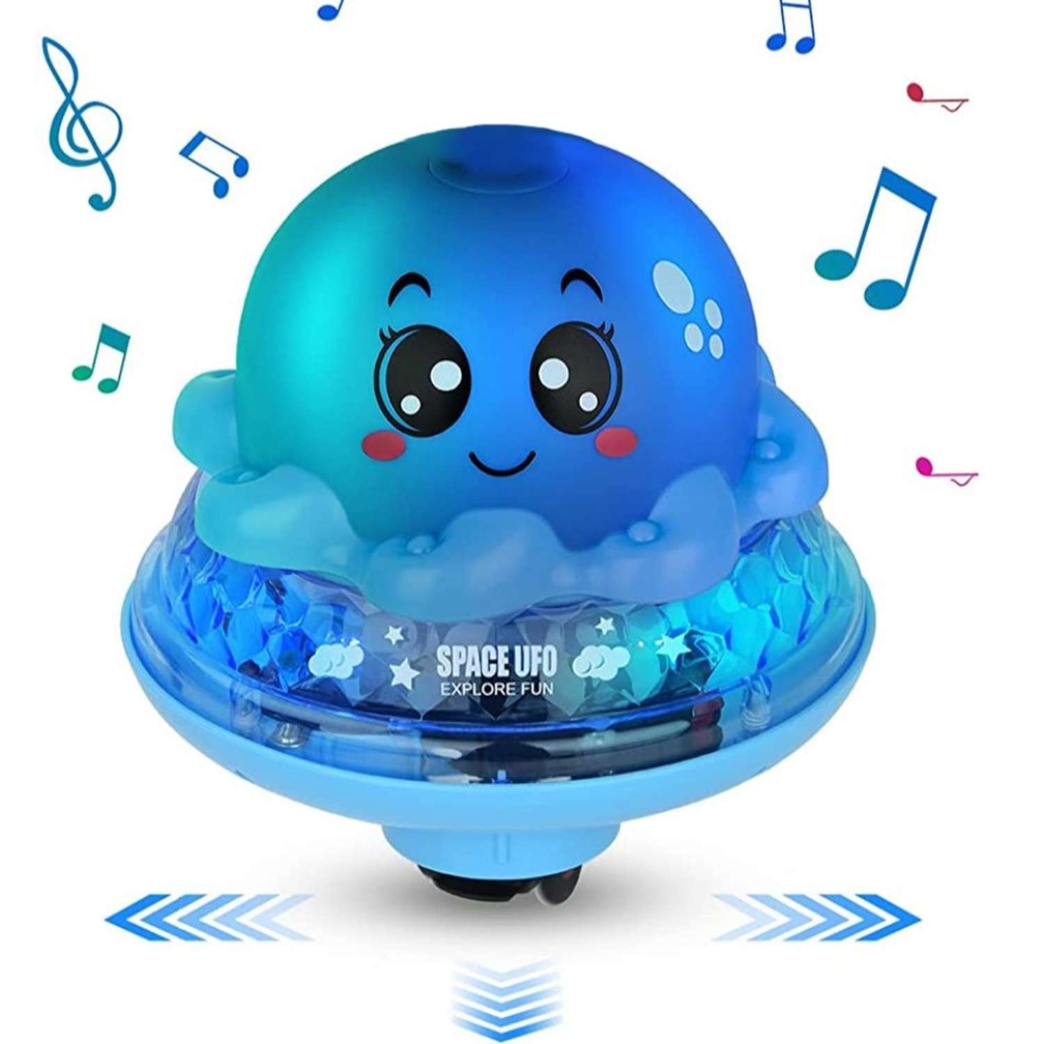 Игрушка для ванной Salto Surprise интерактивная Осьминожка с фонтанчиком голубой - фото 1