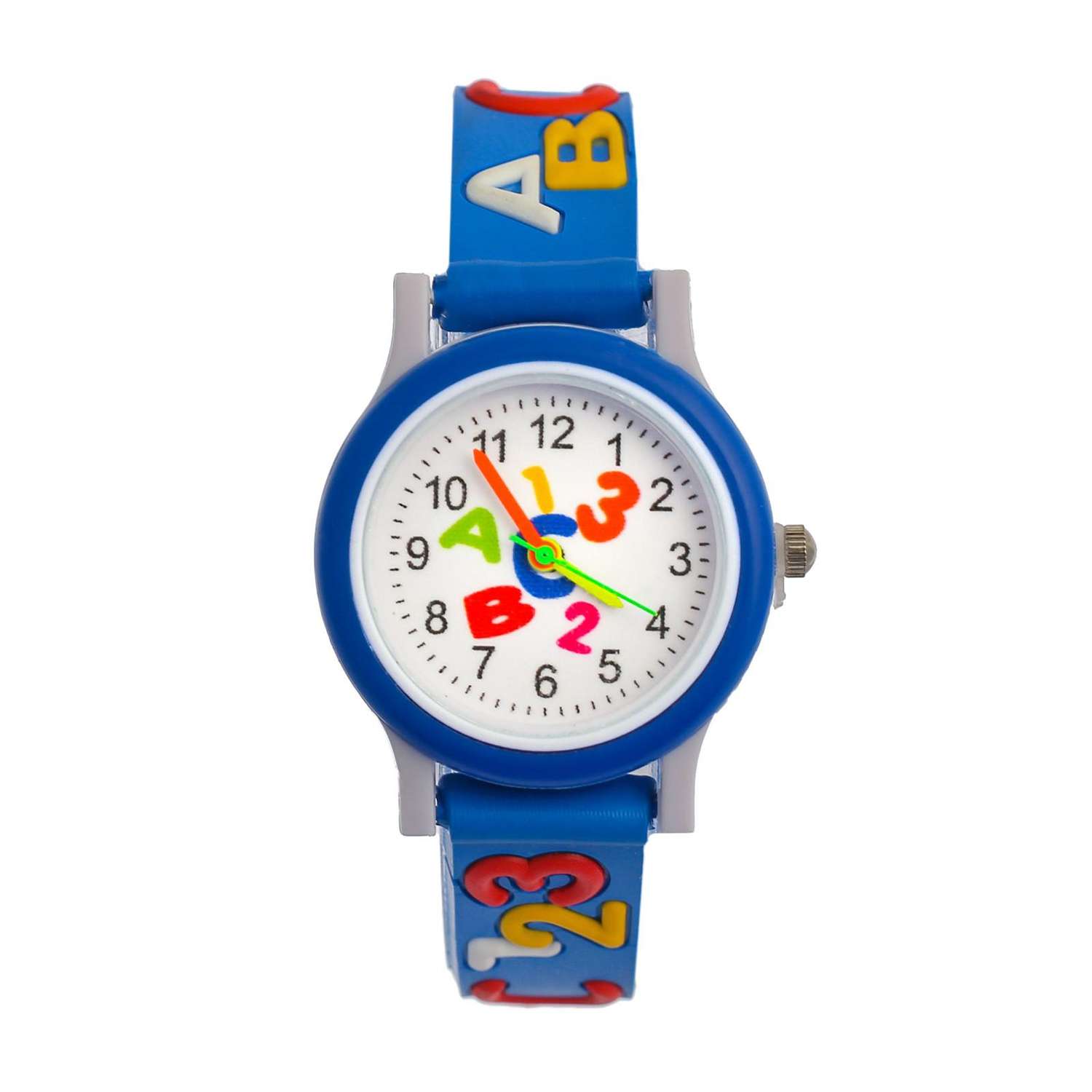 Часы Sima-Land наручные детские «Цифры и буквы» d-3 см ремешок 20 см - фото 1